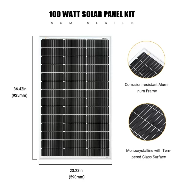 100 watt solar panel kit SGM2-100W (3)