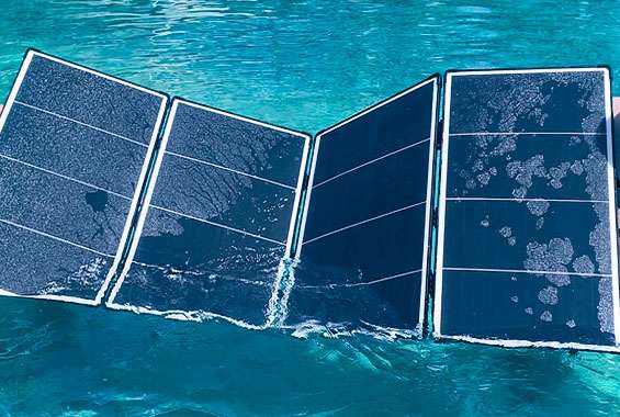 Waterproof folding solar panels