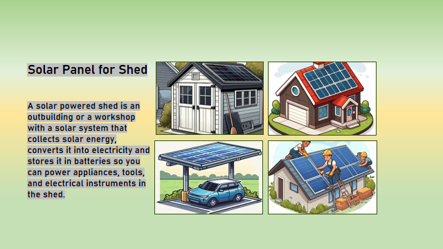 what is solar powered shed
