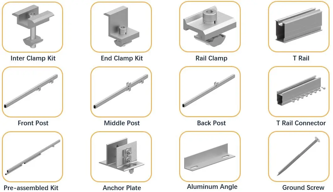 Components of Ground Mount Solar Racking