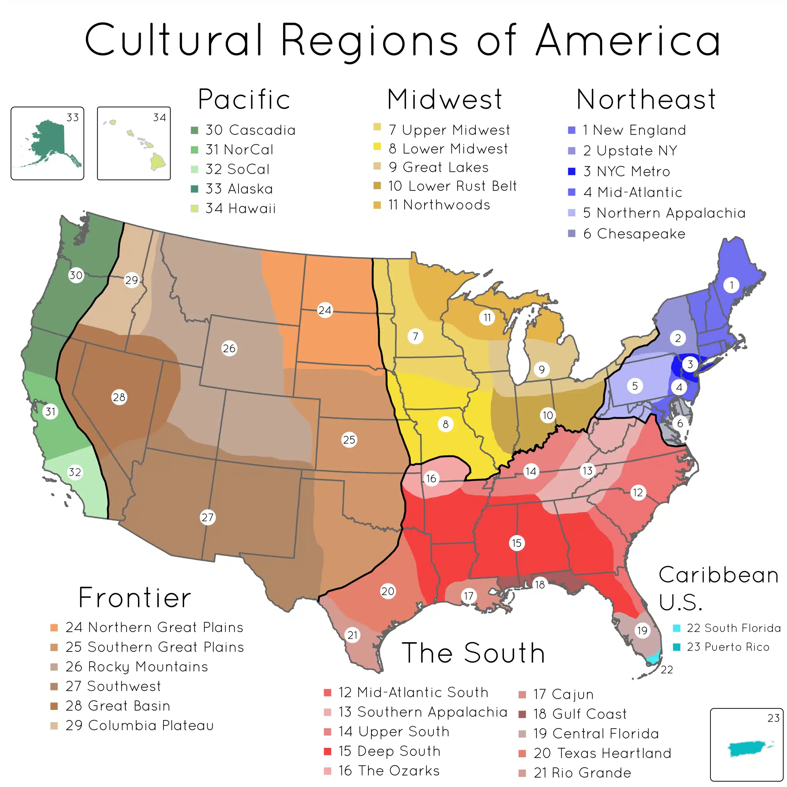Cultural Regions of the U.S